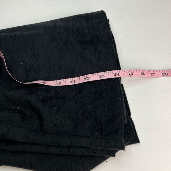 VTG BFA A-Line Midi Skirt High Waist Button Front Faux Suede Black Modest 14 - Picture 10 of 10